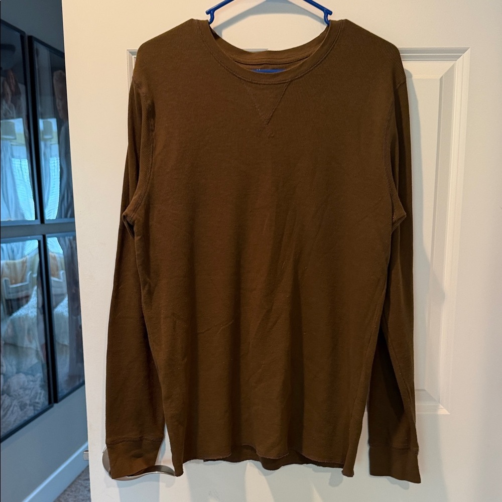Abound Men's Long-Sleeve Crewneck Shirt - Forest green